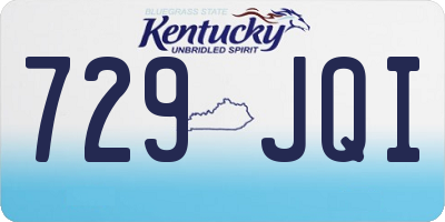 KY license plate 729JQI