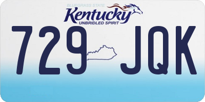 KY license plate 729JQK
