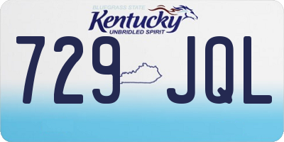 KY license plate 729JQL