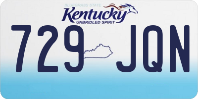 KY license plate 729JQN