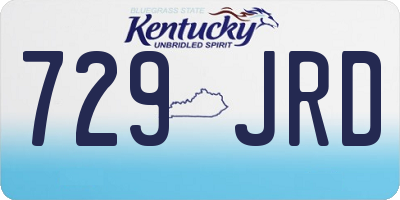 KY license plate 729JRD