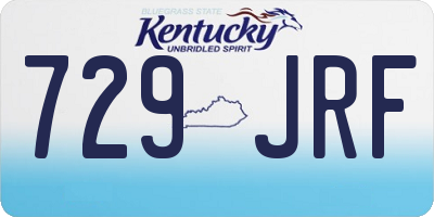 KY license plate 729JRF