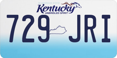 KY license plate 729JRI