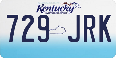 KY license plate 729JRK