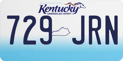 KY license plate 729JRN