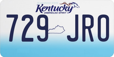 KY license plate 729JRO