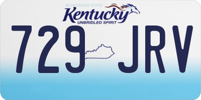KY license plate 729JRV