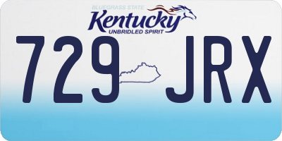 KY license plate 729JRX