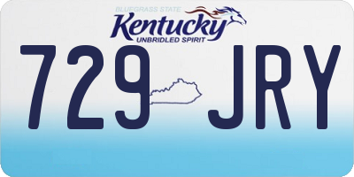 KY license plate 729JRY