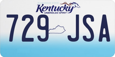 KY license plate 729JSA