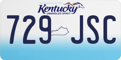KY license plate 729JSC