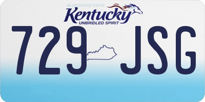 KY license plate 729JSG