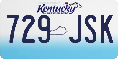 KY license plate 729JSK