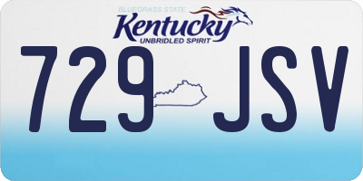 KY license plate 729JSV
