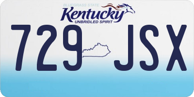 KY license plate 729JSX