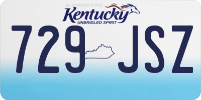 KY license plate 729JSZ