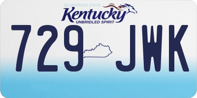 KY license plate 729JWK
