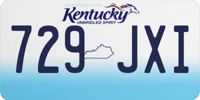KY license plate 729JXI