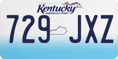 KY license plate 729JXZ