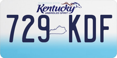 KY license plate 729KDF