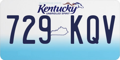 KY license plate 729KQV