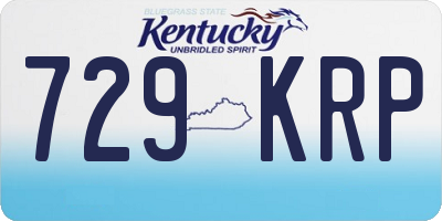 KY license plate 729KRP