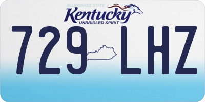 KY license plate 729LHZ