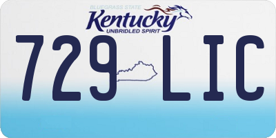KY license plate 729LIC