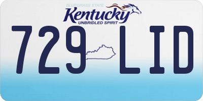 KY license plate 729LID