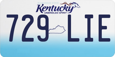 KY license plate 729LIE