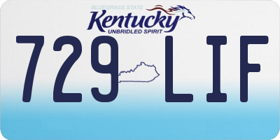KY license plate 729LIF