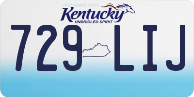 KY license plate 729LIJ