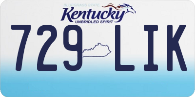KY license plate 729LIK