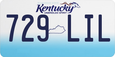 KY license plate 729LIL