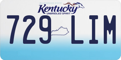KY license plate 729LIM