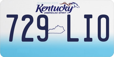 KY license plate 729LIO