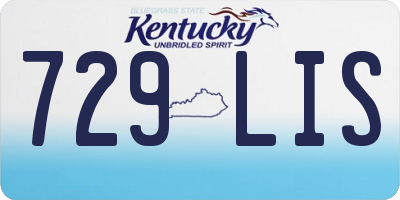 KY license plate 729LIS