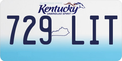 KY license plate 729LIT