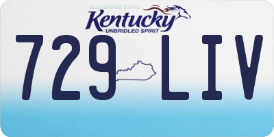 KY license plate 729LIV