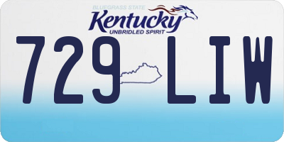 KY license plate 729LIW
