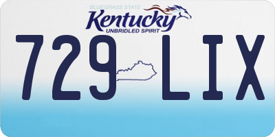 KY license plate 729LIX