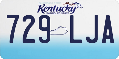 KY license plate 729LJA