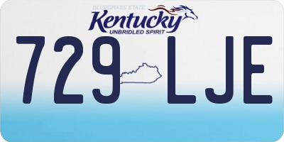 KY license plate 729LJE
