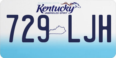 KY license plate 729LJH