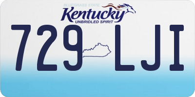 KY license plate 729LJI