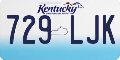 KY license plate 729LJK