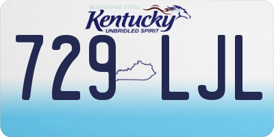KY license plate 729LJL