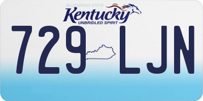 KY license plate 729LJN