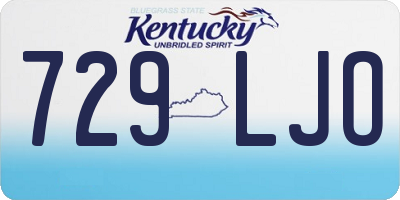 KY license plate 729LJO
