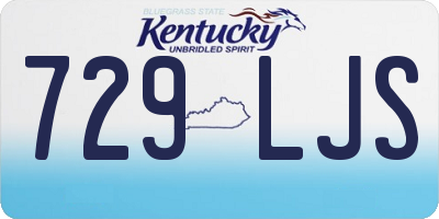 KY license plate 729LJS